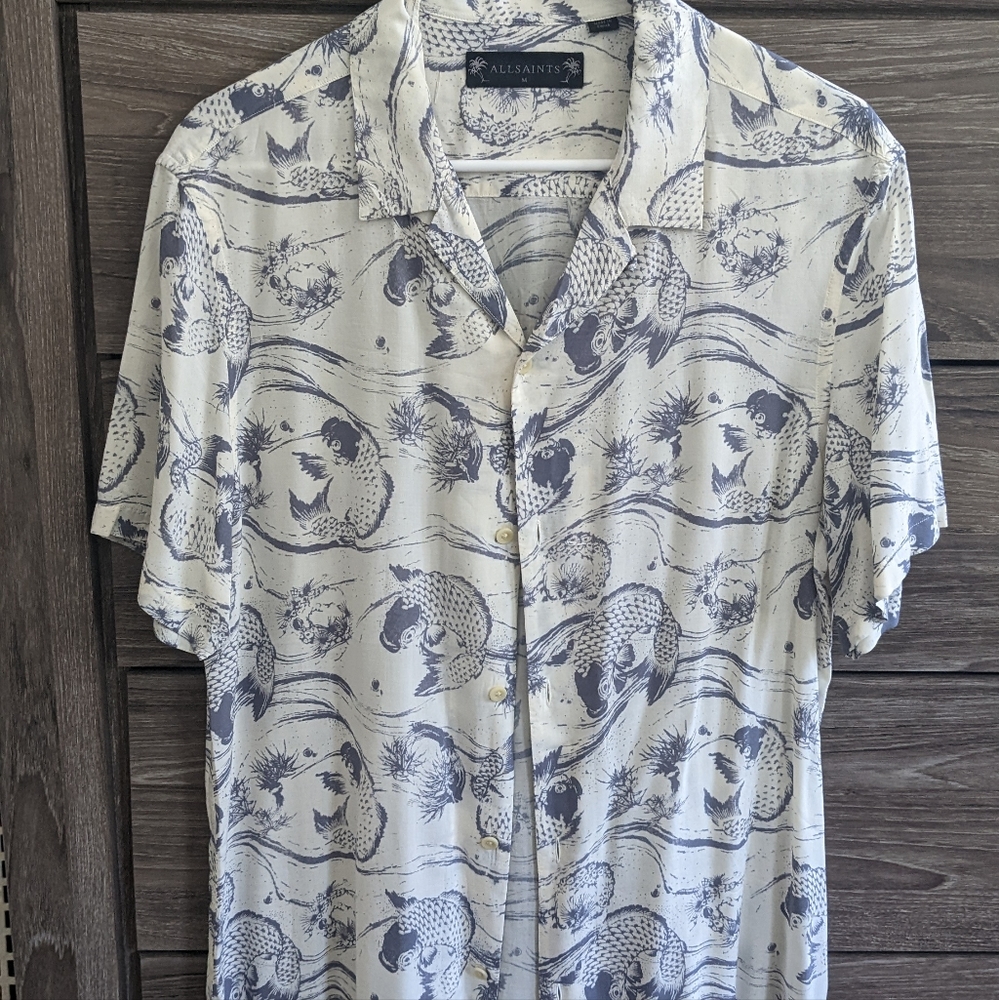 All Saints camp collar shirt